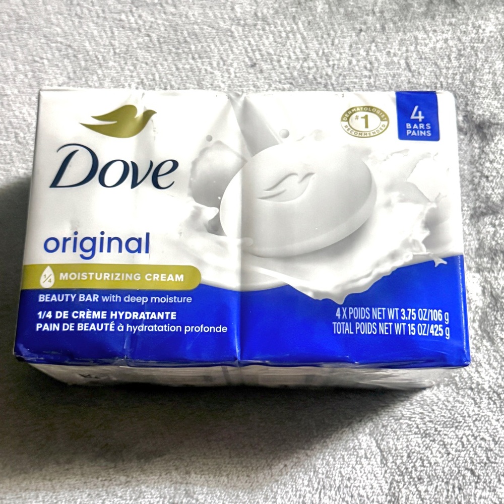 Dove Original Moisturizing Bath Soap - 4 bars